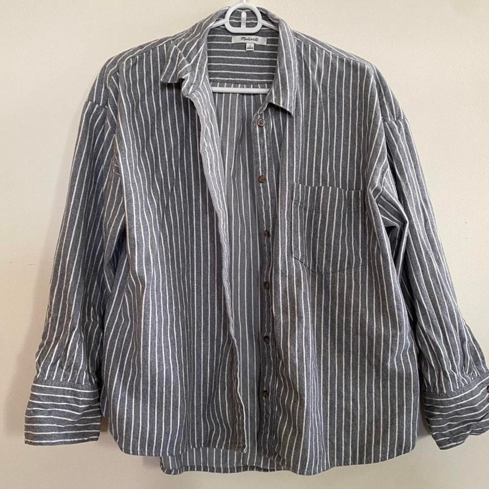 Madewell striped button down shirt
